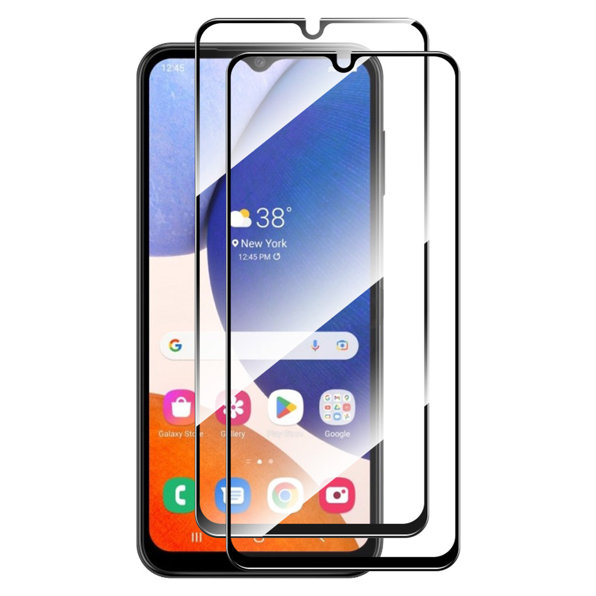 ENKAY HAT PRINCE 2Pcs / Set For Samsung Galaxy A14 5G / A14 4G Anti-fingerprint Screen Protector 0.26mm 9H 2.5D Arc Edge Shatterproof Full Glue High Aluminium-silicon Glass Film