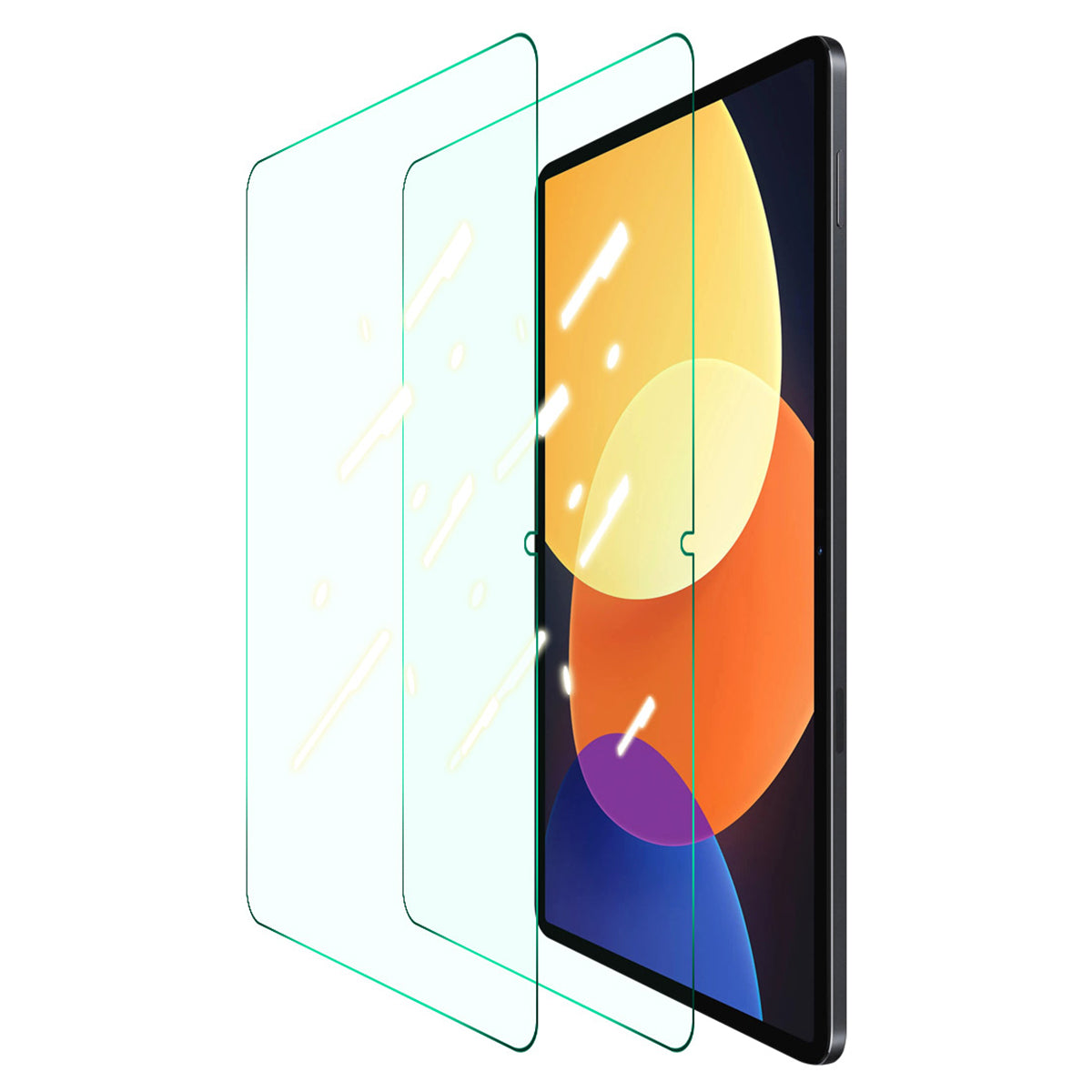 ENKAY HAT PRINCE 2Pcs Tempered Glass Film for Xiaomi Pad 5 Pro 12.4 (2022) Anti-explosion 9H 2.5D Arc Edge 0.33mm HD Clear Screen Protector