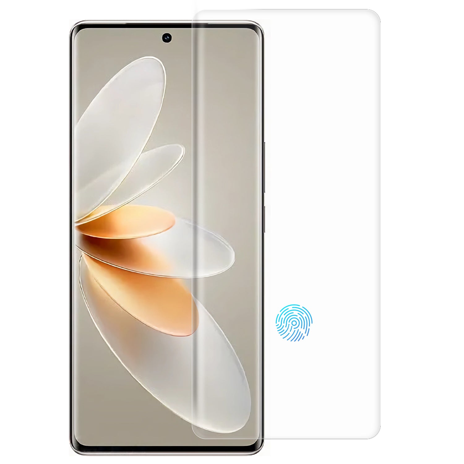 RURIHAI For vivo S16 / Xiaomi 13 Pro 5G HD Clear Screen Protector 3D Curved UV Liquid Tempered Glass Film Support Fingerprint Unlock