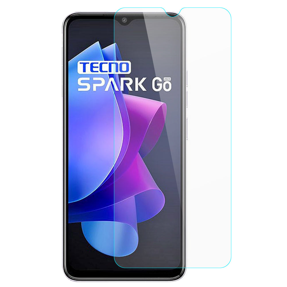 For Tecno Spark Go 2023 4G Anti-Dust HD Clear Tempered Glass Film 0.3mm Arc Edge Cell Phone Screen Protector