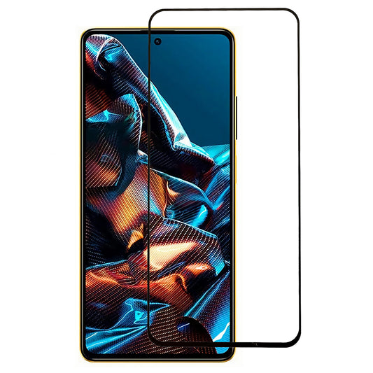 For Xiaomi Poco X5 Pro 5G / Redmi Note 12 Pro Speed 5G / Redmi Note 12 Pro 5G Silk Printing Phone Screen Protector Full Glue Full Covering Tempered Glass Film