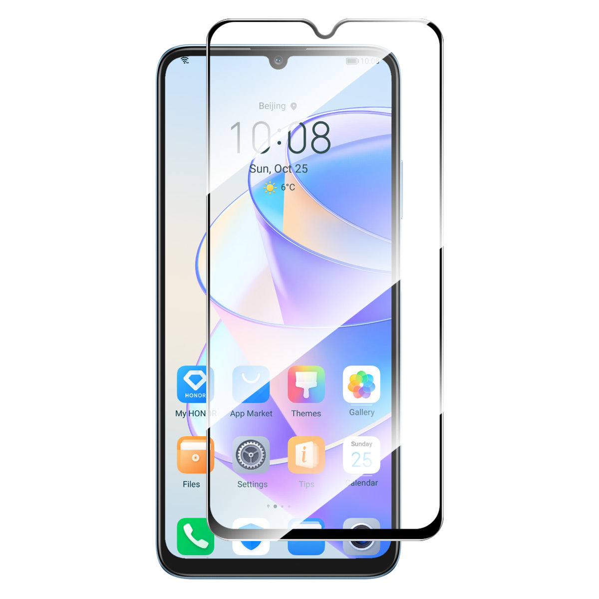 ENKAY HAT PRINCE for Honor X7a 4G 0.26mm 2.5D 9H Hardness Full Screen Protector Full Glue HD Clear Tempered Glass Film