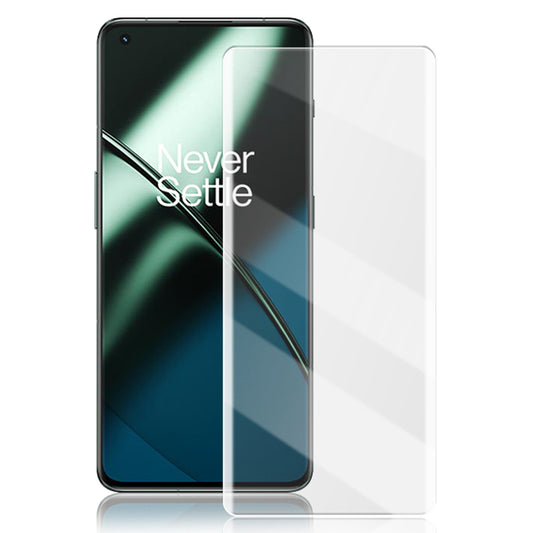 AMORUS for OnePlus 11 5G / 9 Pro / 10 Pro / Oppo Find X5 Pro / Reno8 T 5G Full Screen Protector Full Glue 3D Curved UV Liquid HD Clear Tempered Glass Film