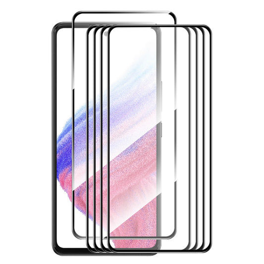 ENKAY HAT PRINCE 5Pcs for Samsung Galaxy A54 5G Silk Printing 2.5D 9H Screen Protector High Aluminium-silicon Glass 0.26mm Screen Guard