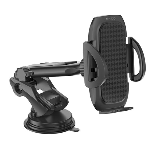 YESIDO C111 Telescopic Phone Holder Car Windshield Mount Cellphone Bracket with Suction Cup Base