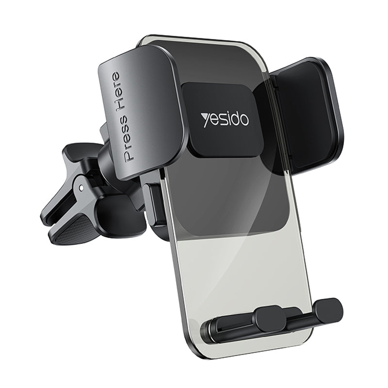 YESIDO C163 Air Outlet Transparent Panel Car Bracket Mobile Phone Holder Stand