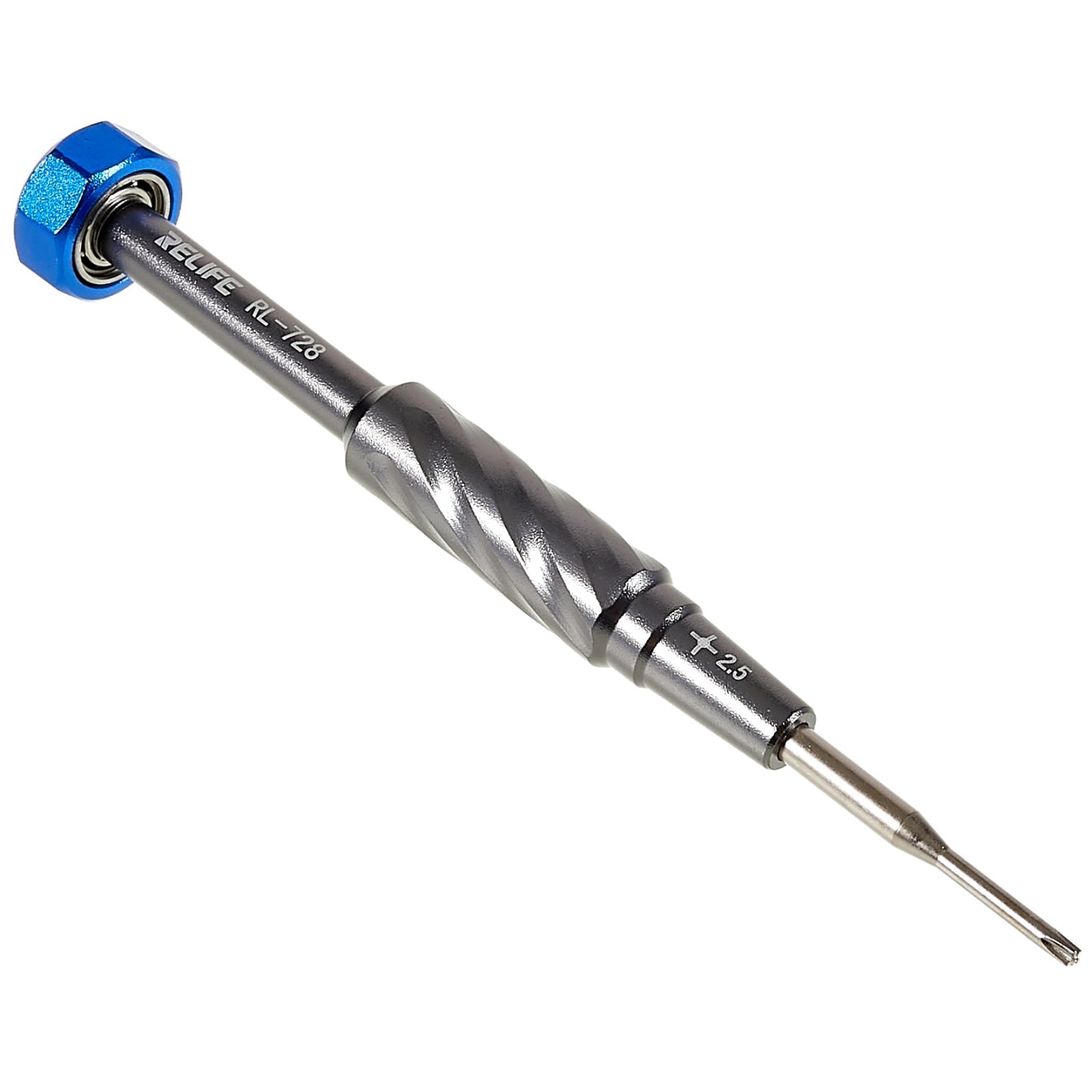 RELIFE RL-728 S2 Steel Screwdriver Mobile Phone Repair Tool Anti-slip Handheld Screwdriver Strong Magnetic Adsorption