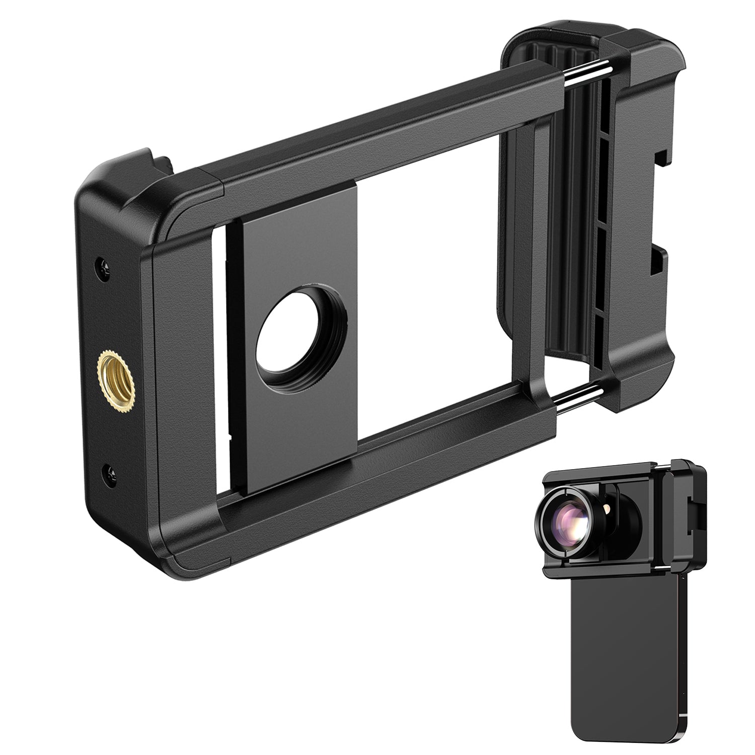 APEXEL F001 Portable Smartphone Clip Cage External Camera Clip with 1 / 4 Inch Screw Hole for Selfie Stick, Camera Stand Tripod Mount