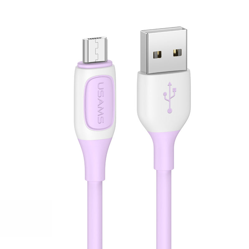 USAMS US-SJ597 Jelly Series 1m 2A Micro Charging Cable Bicolor 480Mbps Data Transmission Cord