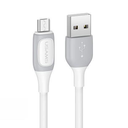 USAMS US-SJ597 Jelly Series 1m 2A Micro Charging Cable Bicolor 480Mbps Data Transmission Cord