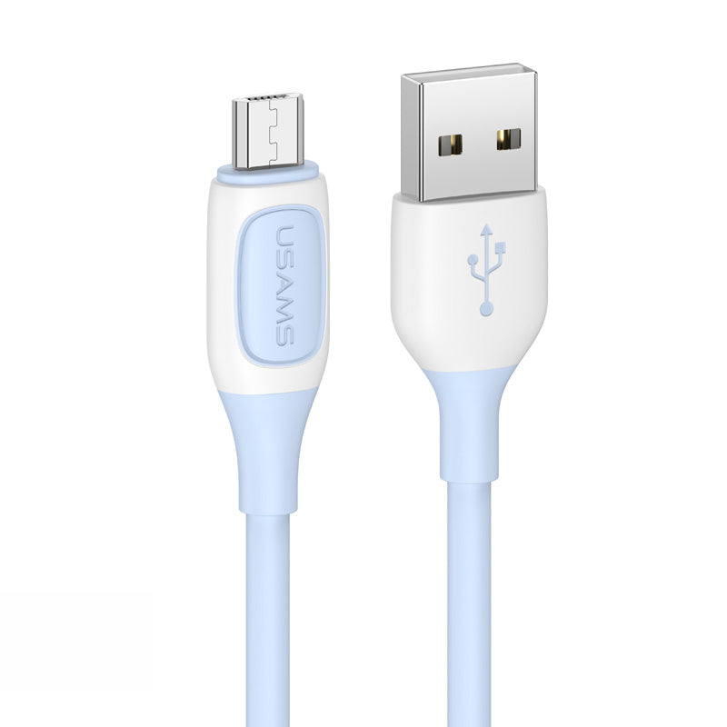 USAMS US-SJ597 Jelly Series 1m 2A Micro Charging Cable Bicolor 480Mbps Data Transmission Cord