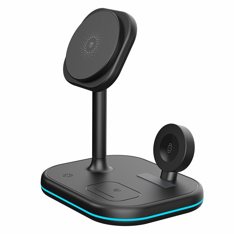 Z25 15W 3-in-1 Magnetic Wireless Charger Cell Phone Holder Charging Stand with Indicator Light