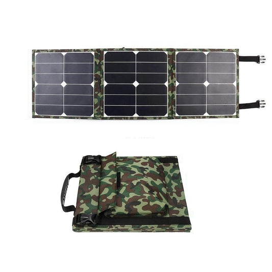 40W 3 Foldable Solar Panel IP65 Water Resistant Portable Camouflage Solar Charger for Camping, Hiking, Traveling