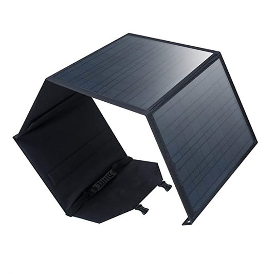 80W Foldable Solar Panel Outdoor 4-Folding Fast Charging Solar Cell Charger Phone Power Bank