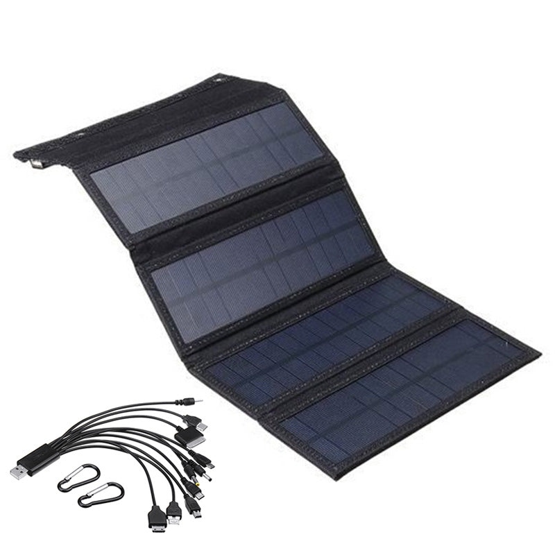 HY-IP077AB 10W Foldable Solar Charger Portable Solar Panel for Outdoor Camping Hiking