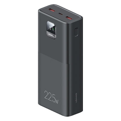 USAMS  US-CD191 PB68 PD 20W + QC3.0 Fast Charging Digital Display ABS Power Bank 22.5W 30000mAh Phone External Battery