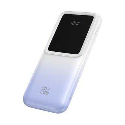 USAMS US-CD193 PD 20W+QC3.0 Fast Charging Power Bank with Cables Digital Display 10000mAh Portable Phone Charger