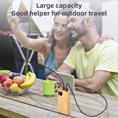 M7-C-M2 20000mAh Digital Display External Battery Pack Wood Grain Power Bank