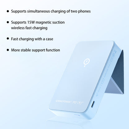 MOMAX Q.MAG POWER15 Magnetic Stand Wireless Power 10000mAh Portable Phone Charger Battery Pack