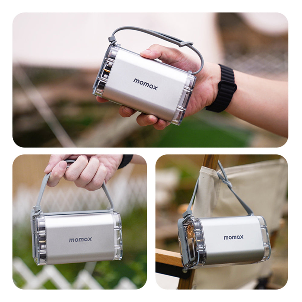 MOMAX iPower Stone Mini Clear Outdoor 40000mAh 154Wh Power Station Bi-directional 100W Power Bank Portable Phone Charger