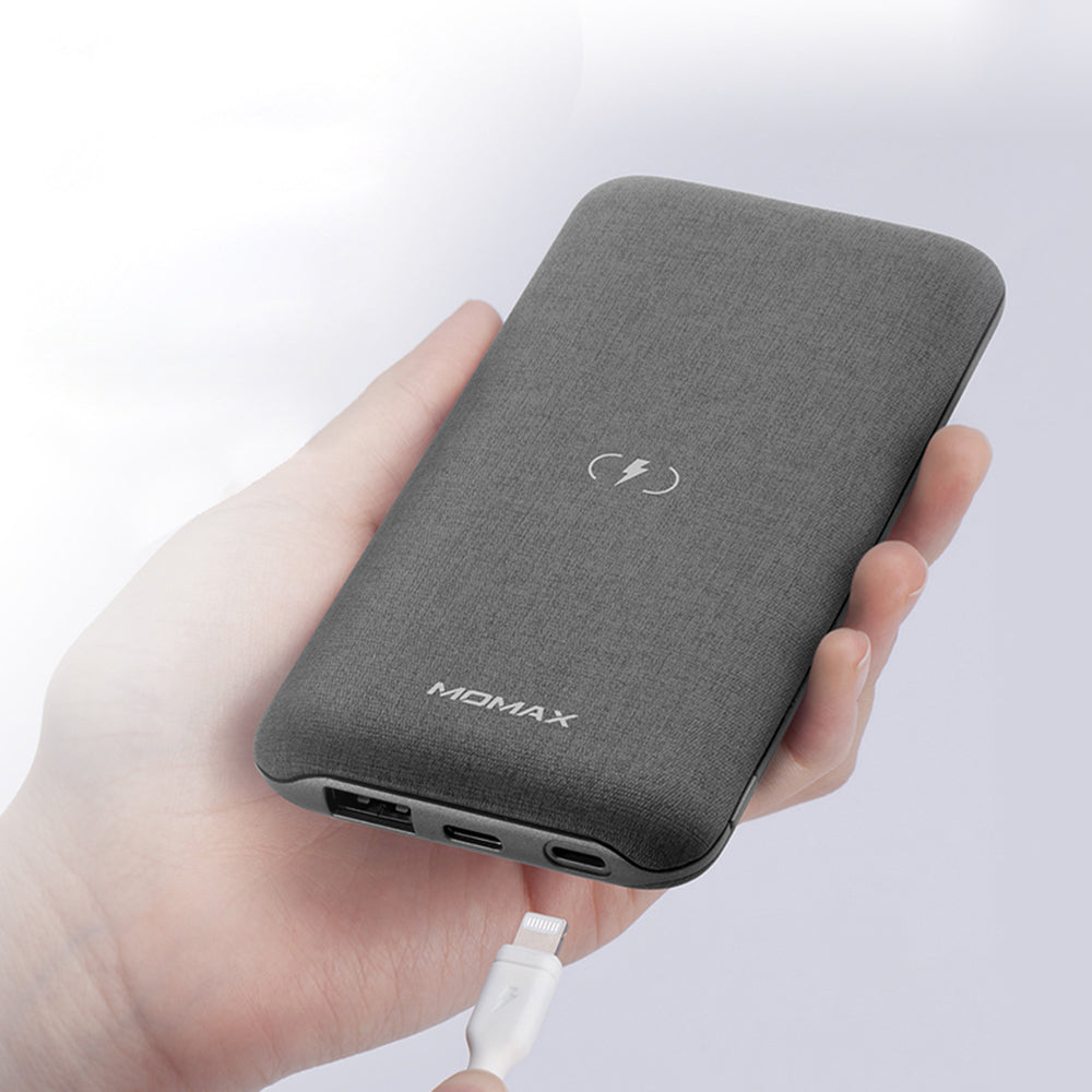 MOMAX Q.Power Touch Elite Light Luxury Wireless Power Bank Fast Charging Portable Phone Charger (MFI Certificated)