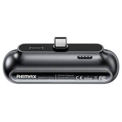 REMAX RPP-575 Capsule Series 2.1A Type-C Power Bank 2500mAh Emergency Direct Charging Phone Charger External Battery Pack