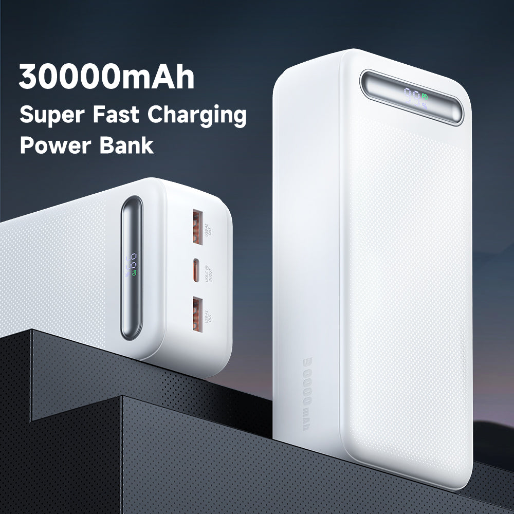 MCDODO MC-391 22.5W PD Digital Display Power Bank 30000mAh Portable Phone Charger with 2 USB, Type-C Ports