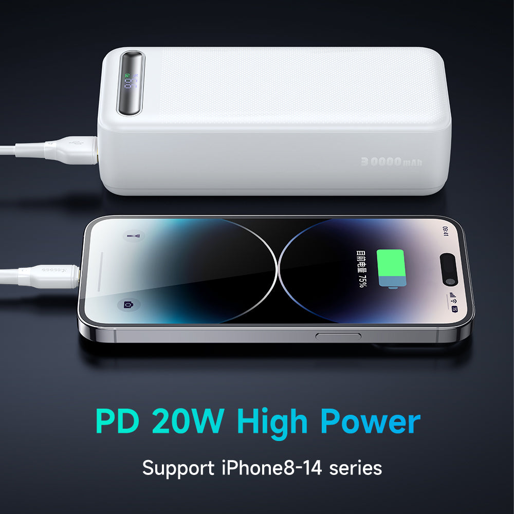 MCDODO MC-391 22.5W PD Digital Display Power Bank 30000mAh Portable Phone Charger with 2 USB, Type-C Ports