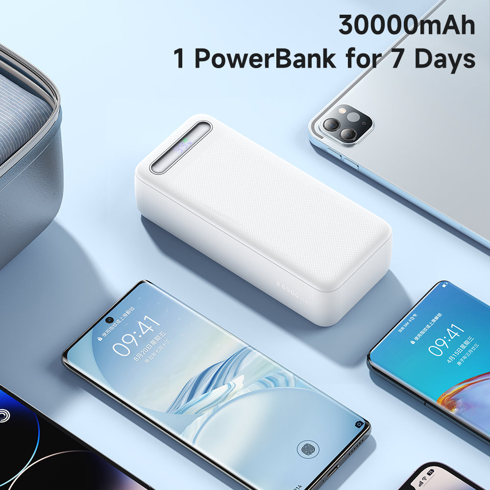 MCDODO MC-391 22.5W PD Digital Display Power Bank 30000mAh Portable Phone Charger with 2 USB, Type-C Ports