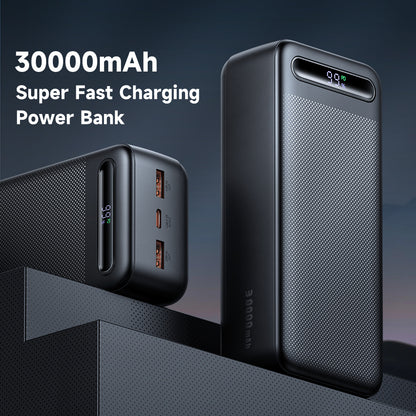 MCDODO MC-391 22.5W PD Digital Display Power Bank 30000mAh Portable Phone Charger with 2 USB, Type-C Ports