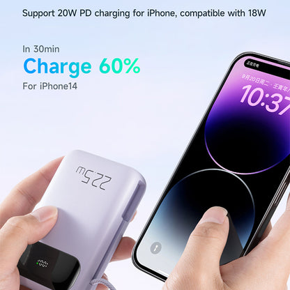 MCDODO MC-325 PD 22.5W Power Bank with iP Cable, 10000mAh Phone Battery Pack Portable Charger