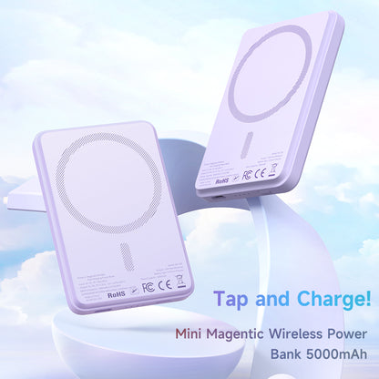 MCDODO MC-395 15W Magnetic Wireless Power Bank 5000mAh Portable Charger External Phone Battery