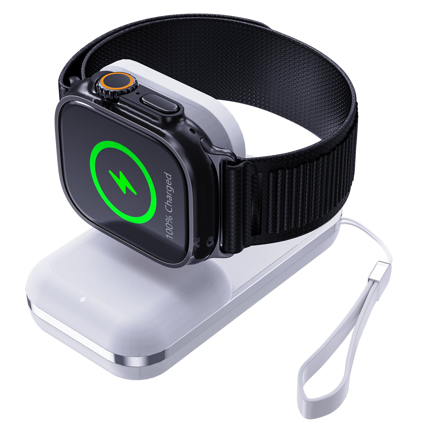 V20A Magnetic Wireless Watch Charger 1000mAh Folding Watch Power Bank for Apple Watch Series 2-8 Generation