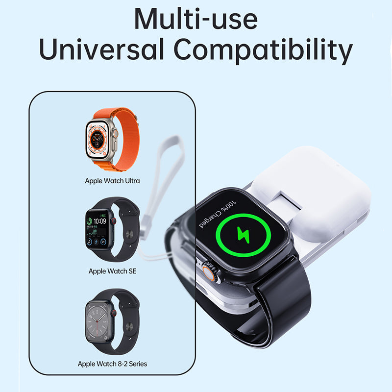 V20A Magnetic Wireless Watch Charger 1000mAh Folding Watch Power Bank for Apple Watch Series 2-8 Generation