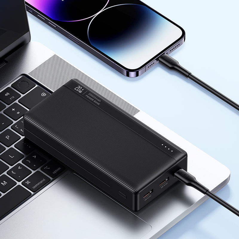 USAMS US-CD203 PB71 PD 20W + QC3.0 Fast Charging Power Bank 2 USB + 1 Type-C 10000mAh Phone External Battery