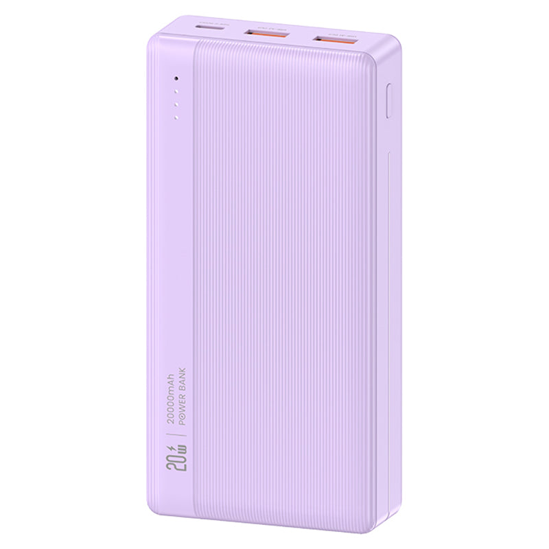 USAMS US-CD204 PB71 PD 20W + QC3.0 20000mAh Fast Charging Power Bank 2 USB + 1 Type-C Phone External Battery