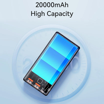 USAMS US-CD204 PB71 PD 20W + QC3.0 20000mAh Fast Charging Power Bank 2 USB + 1 Type-C Phone External Battery