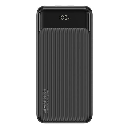 USAMS US-CD200 XY Series 20000mAh Power Bank 2 USB + 1 Type-C Digital Display External Battery Pack