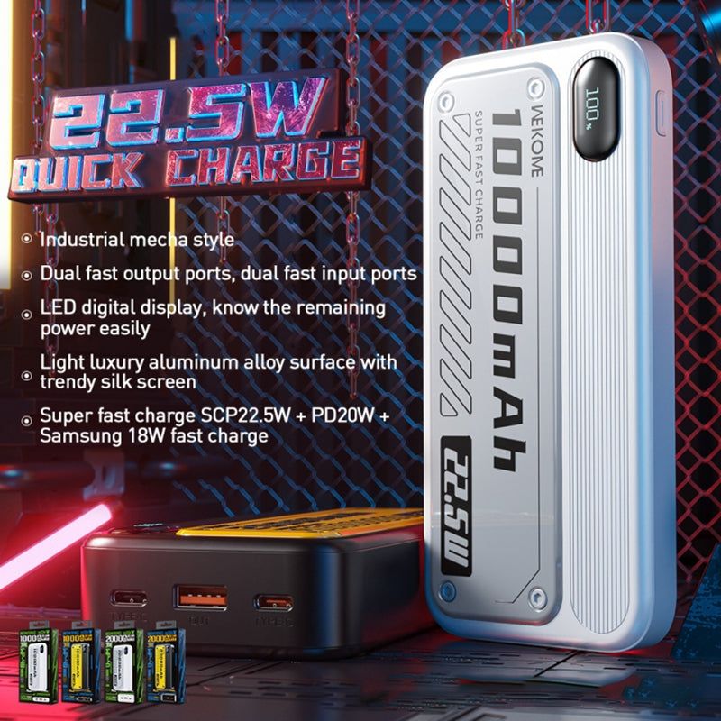 WEKOME WP-40 Portable Charger 10000mAh Power Bank 22.5W Ultra Fast Charging Battery Pack