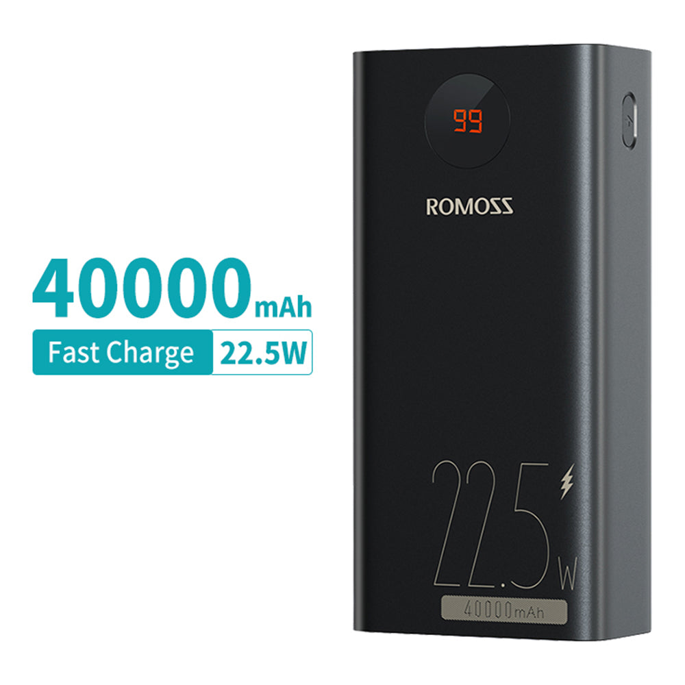 ROMOSS PEA40 40000mAh 22.5W Fast Charging Power Bank Portable Phone Charger Laptop USB-C External Battery