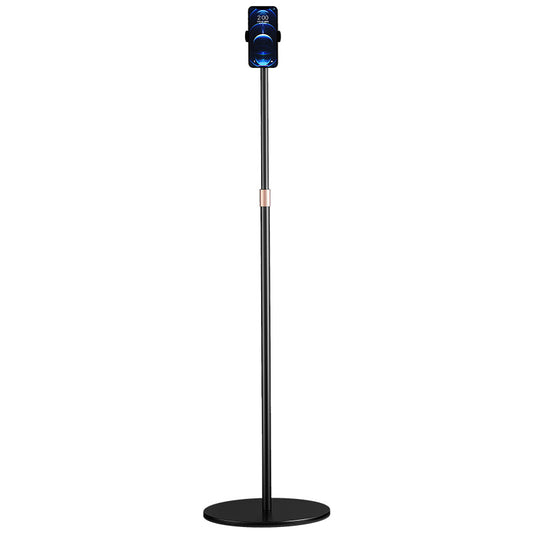 B08 160cm Height Free Lifting Floor Bracket Telescopic Phone Holder Stand for Live Broadcast, Single Clip