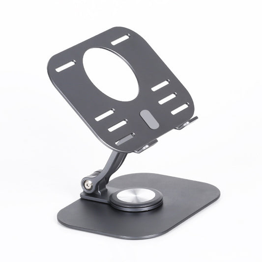 P08 Hollow Out Desktop Bracket Aluminum Alloy 360 Degree Rotation Foldable Tablet Holder Stand