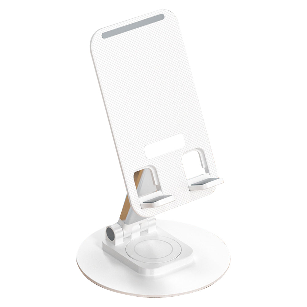 T9 Desktop Phone Stand Folding 360&#176; Rotating Tablet Holder for Live Streaming, Online Teaching