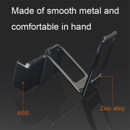 Folding Metal Desktop Phone Kickstand 360-Degree Rotating Zinc Alloy Cell Phone Back Clip Stand