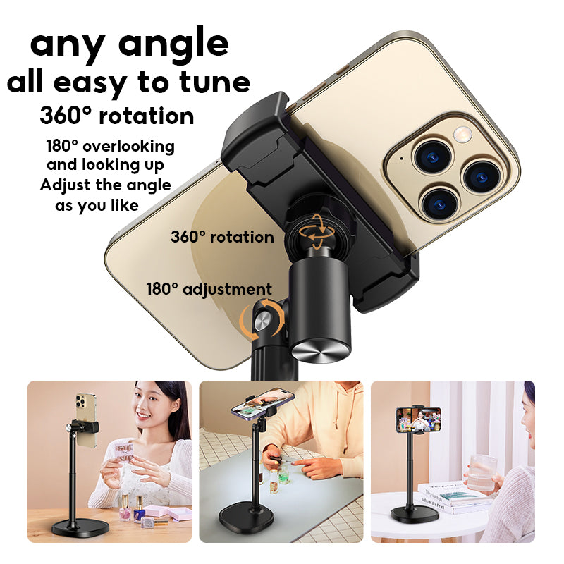 XIAOTIAN X66 Pro Desktop Telescopic Phone Holder Mount Carbon Steel Angle Height Adjustable Phone Stand