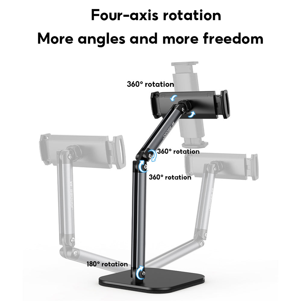 XIAOTIAN X69 Tablet Holder Height Adjustable Stand, 360 Degree Rotating Aluminum Alloy Cradle Mount