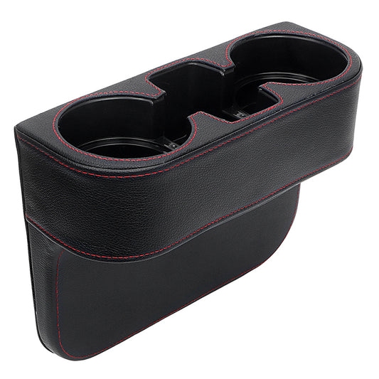 BY-113 Car Drink Holder Universal Auto Seat Side Cup Holder Leather Multifunctional Car Gap Storage Box