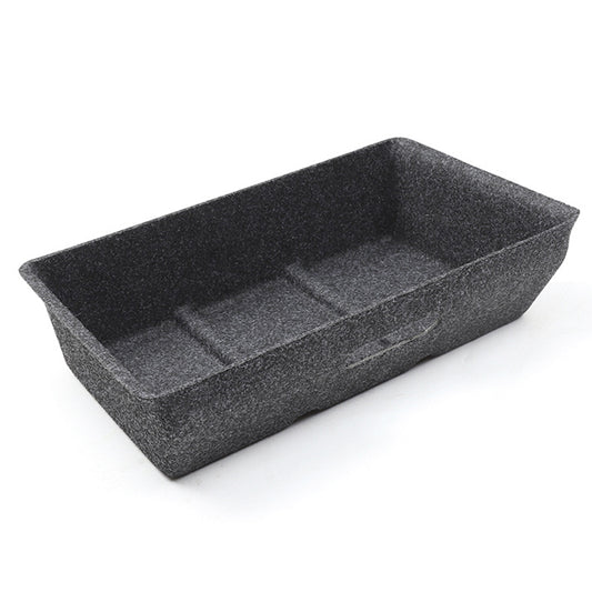 M10343 For Tesla Model Y Car Driver Passenger Underseat Hidden Felt Cloth Organizer Box Under Seat Storage Tray Bin