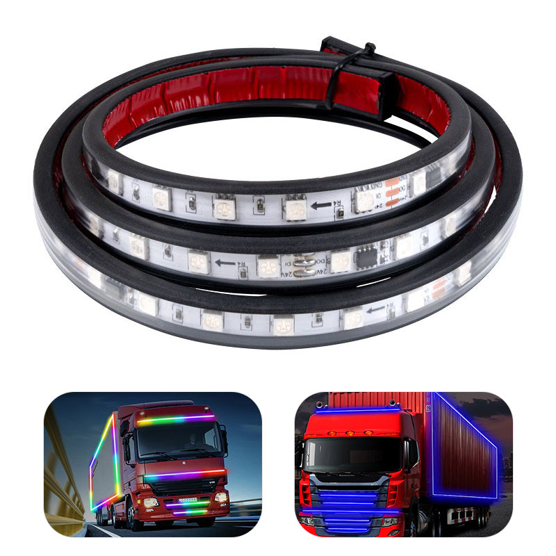 1.5m Truck LED Strip 24V Van Exterior Decoration DRL Running Lamp for Car RGB Ambient Light Bar