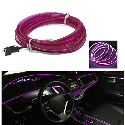 5m USB Car Interior EL Strip Light for Car Decoration Ambient Light Glowing Rope Lights with Driver